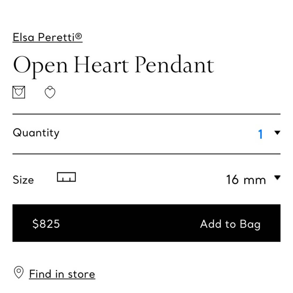 SOLD: Tiffany & Co Elsa Peretti Open Heart Diamond Necklace - Picture 3 of 11